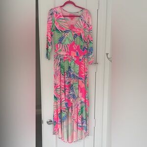 Lilly Pulitzer Pink and Green Floral Dress